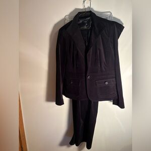 Talbots Women's Black Velveteen Jacket and pants